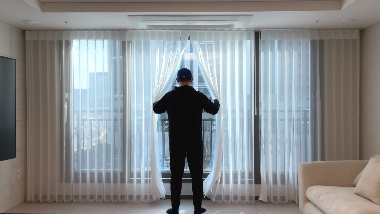 경기 화성시 호반써밋동탄 유니슬랫 커튼 시공 사례 유니슬렛 커튼 — 바이오클린 쉐이드로 진행