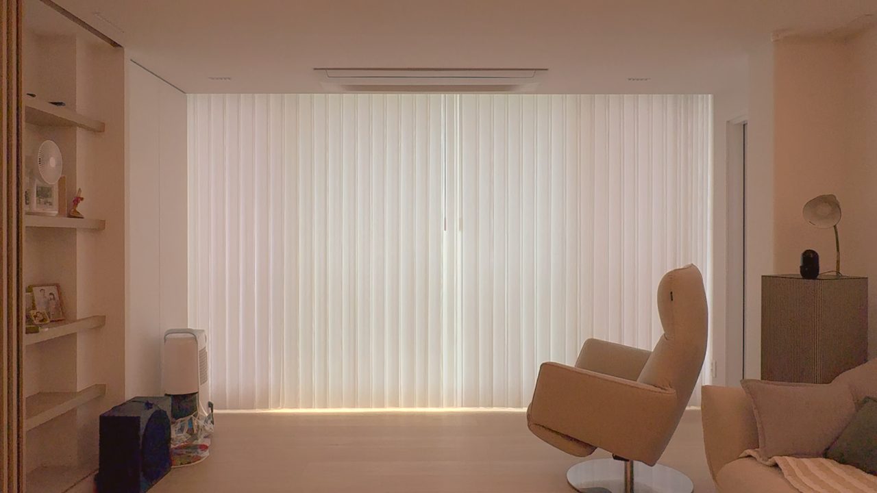 마포구 현대홈타운 유니슬렛 커튼 화이트, 써니케임홈 시공사례 시공