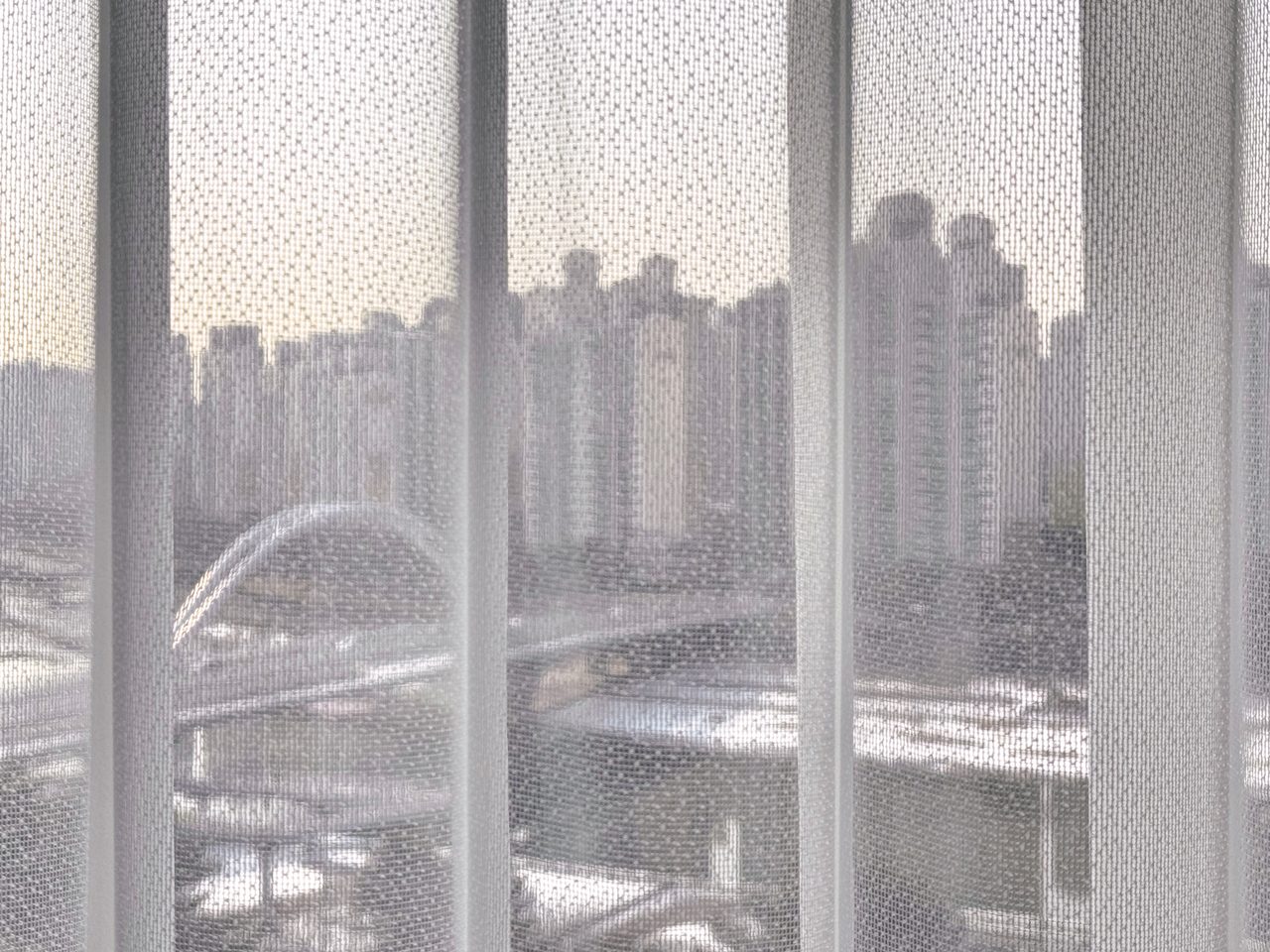 중랑구 유니슬렛 커튼 시공사례 리버센 SK뷰롯데캐슬 24평, 써니케임홈 — 풀 채광 모습