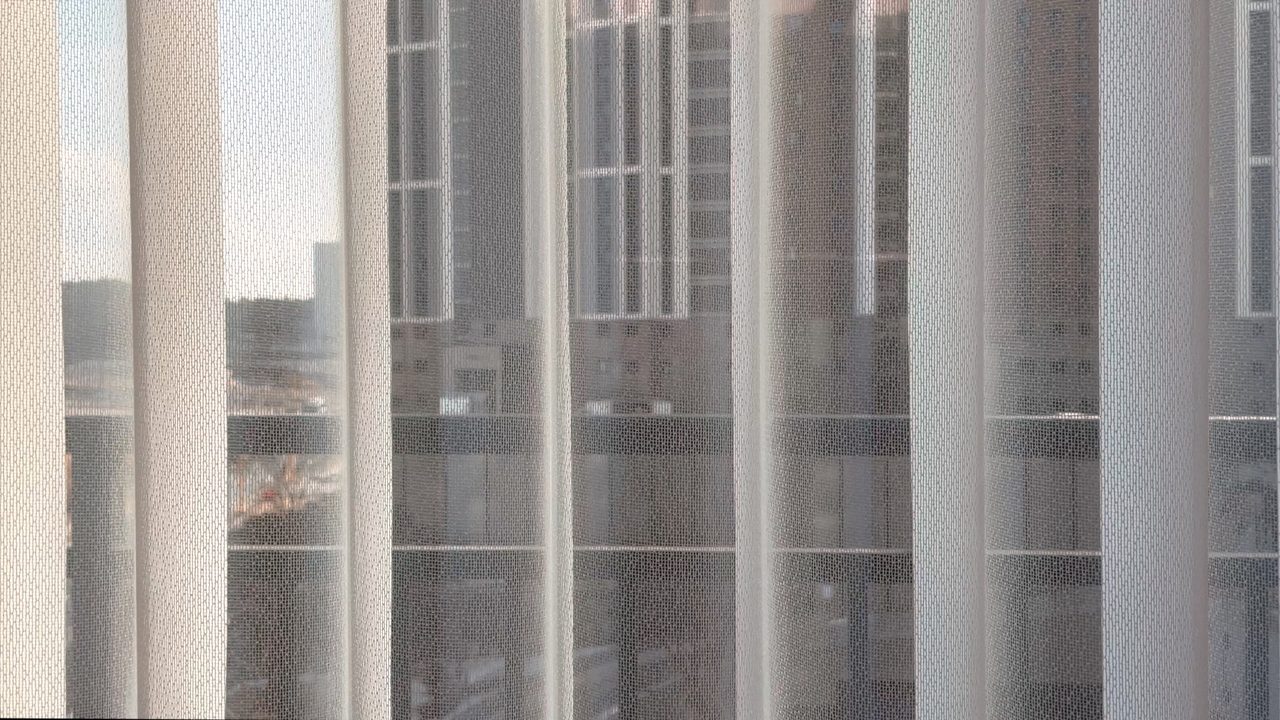 경기 화성시 호반써밋동탄 유니슬랫 커튼 시공 사례 유니슬렛 커튼 — 바이오클린 쉐이드로 진행